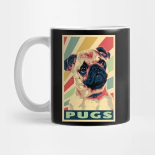 Pugs Vintage Colors Mug